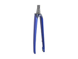 Trek 2023 Emonda SL 5 road bike forks for precise steering and control, featuring lightweight components and Trek branding.