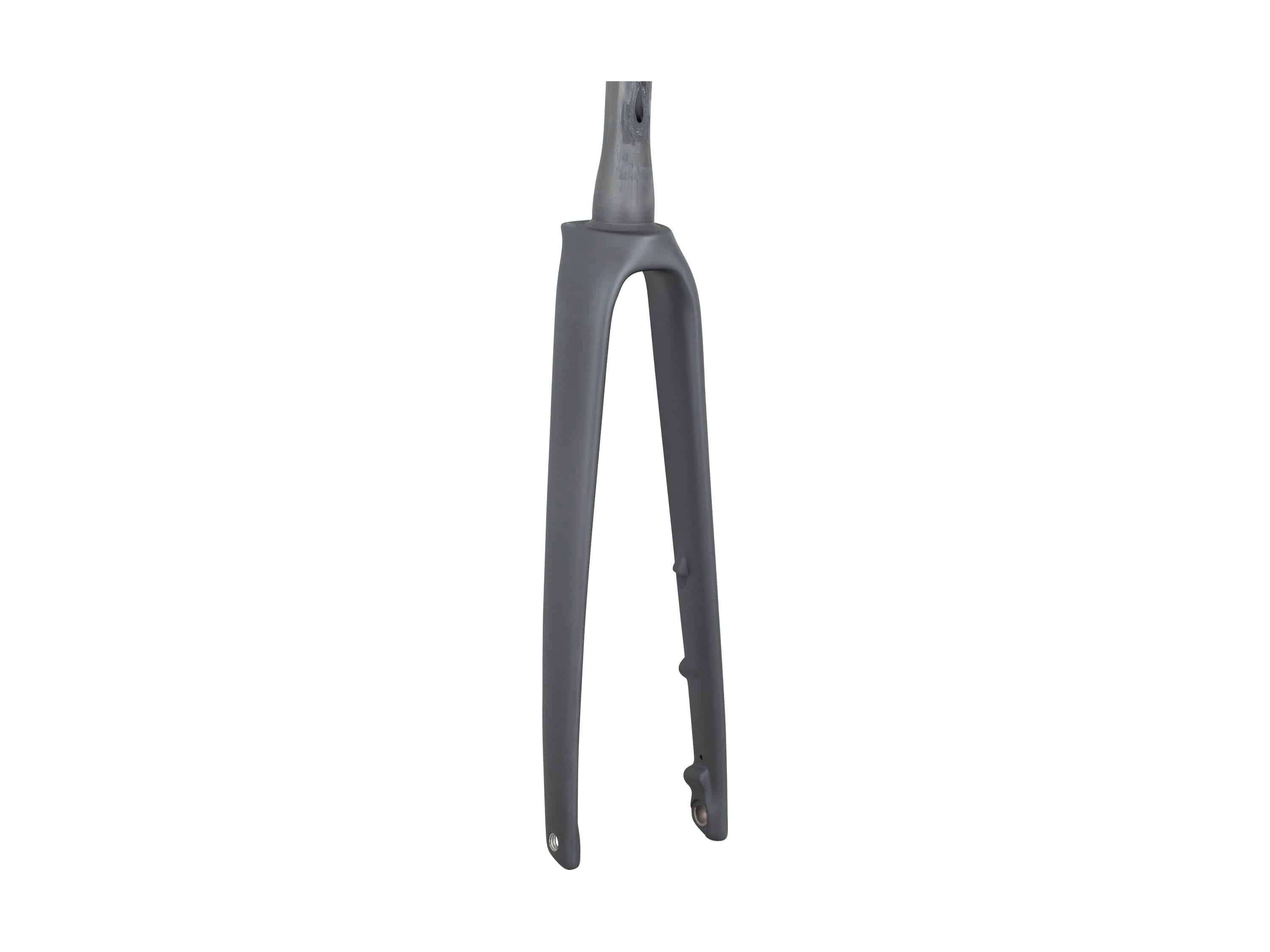 Trek 2023 Emonda SLR road bike forks, lightweight carbon components designed for precise steering and control.