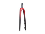 Trek Madone SLR road bike forks with rigid design, offering precise steering and control for high-performance cycling components.
