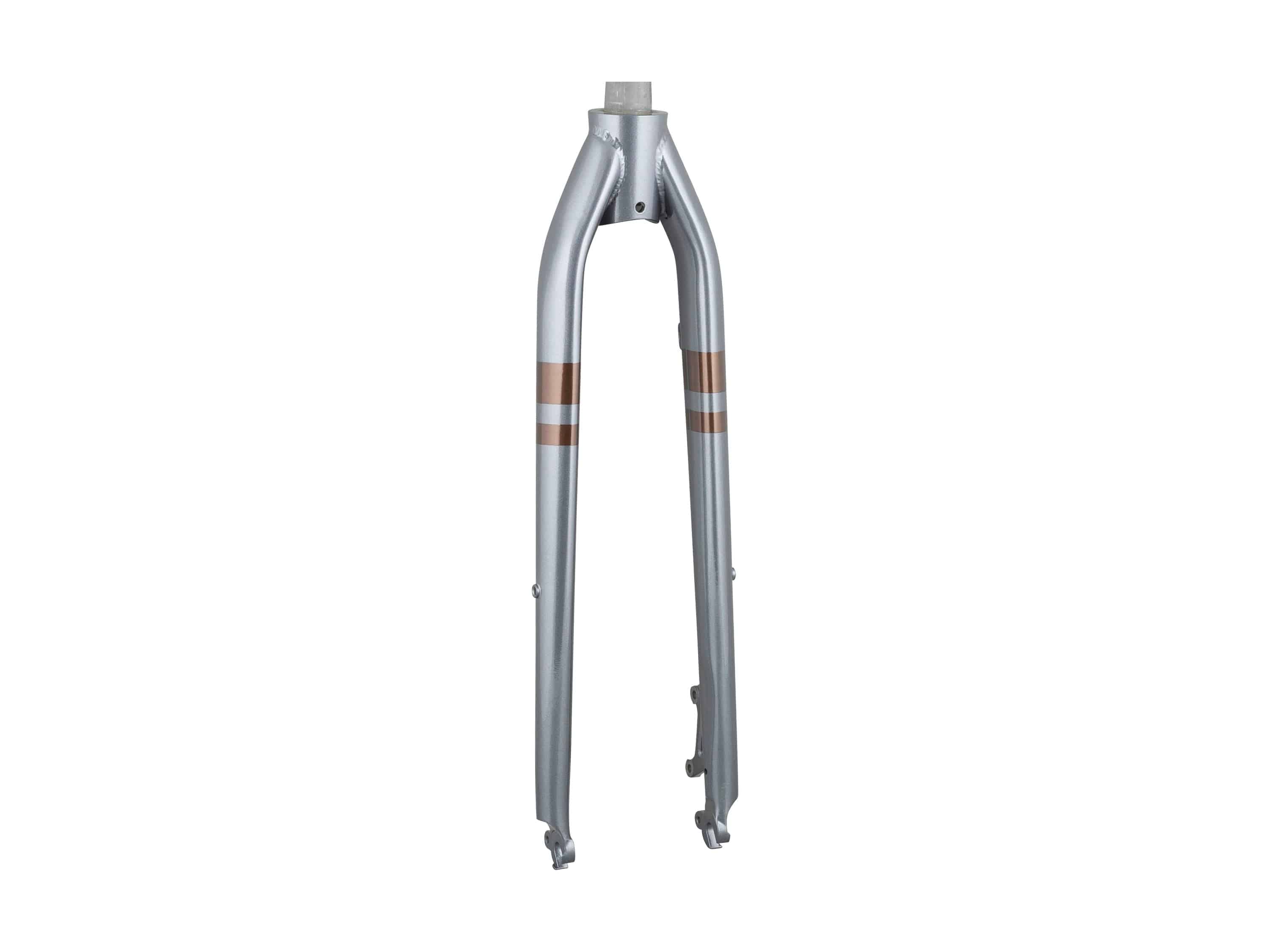 Trek 2023 Verve Steel 700C road bike disc brake fork, lightweight steel component for cycling performance, mounted on bike frame