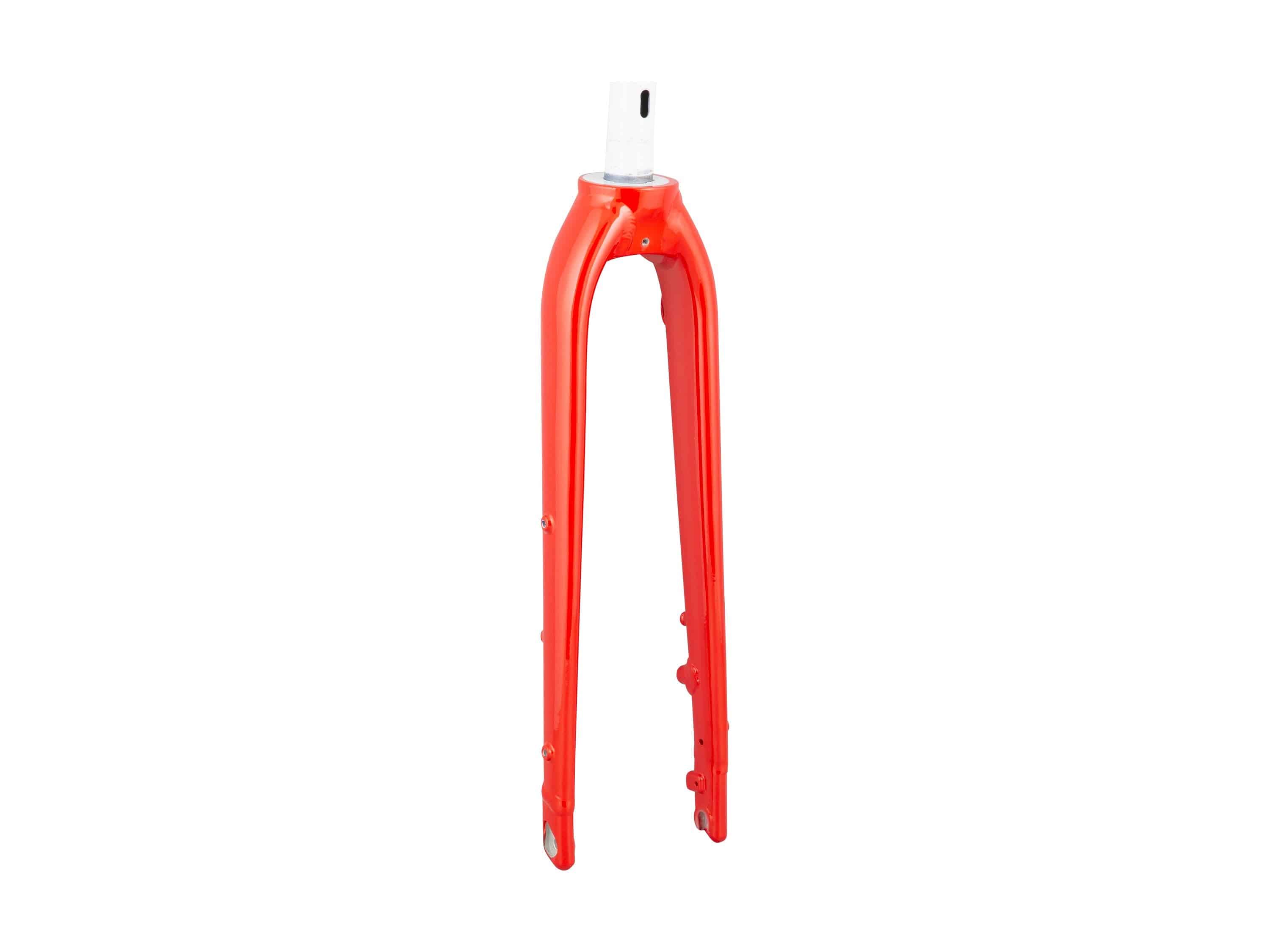 Trek 2024 FX 2 Disc rigid forks for road bikes with disc brake compatibility, showcasing the sleek black carbon design.