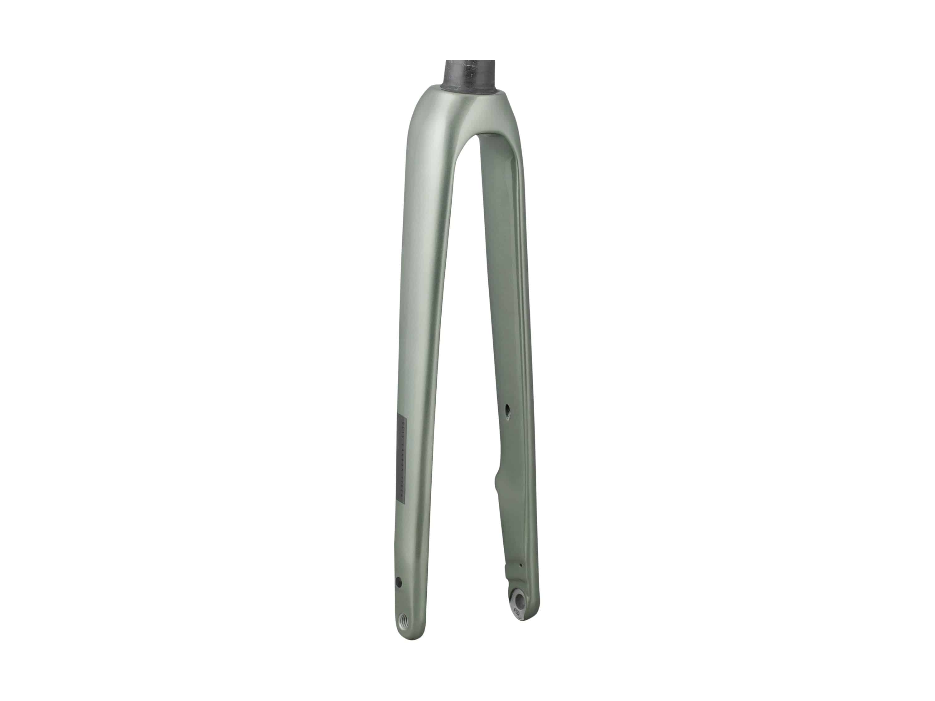 Trek 2025 Domane+ aluminum road bike forks, lightweight components for improved steering control and stability.