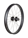 Trek Roscoe Boost 20-inch mountain bike wheel for trail riding, featuring durable components and Trek branding.
