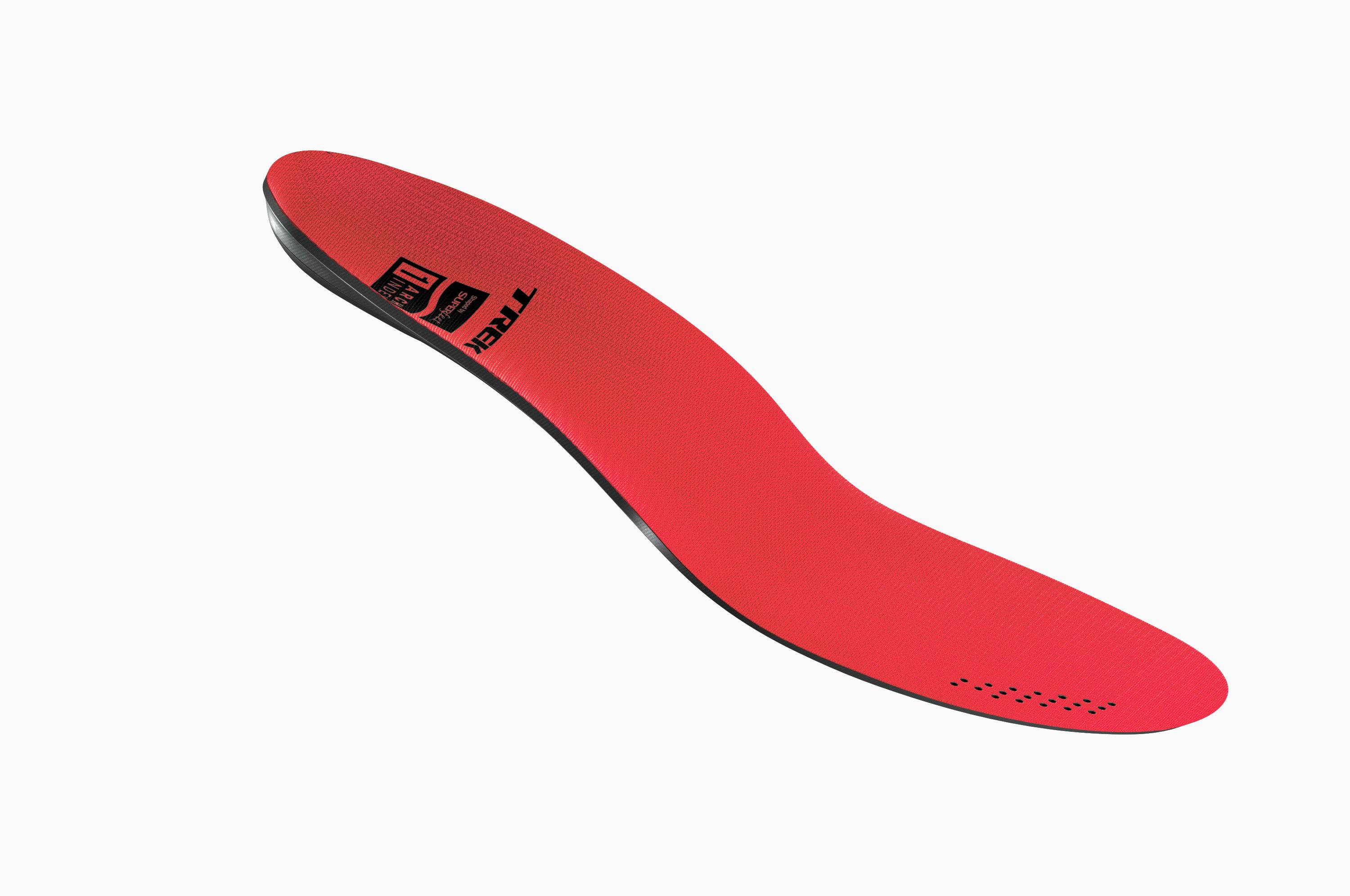 Trek BioDynamic low arch cycling insoles in black with supportive design, ideal for comfortable cycling shoe fitting.