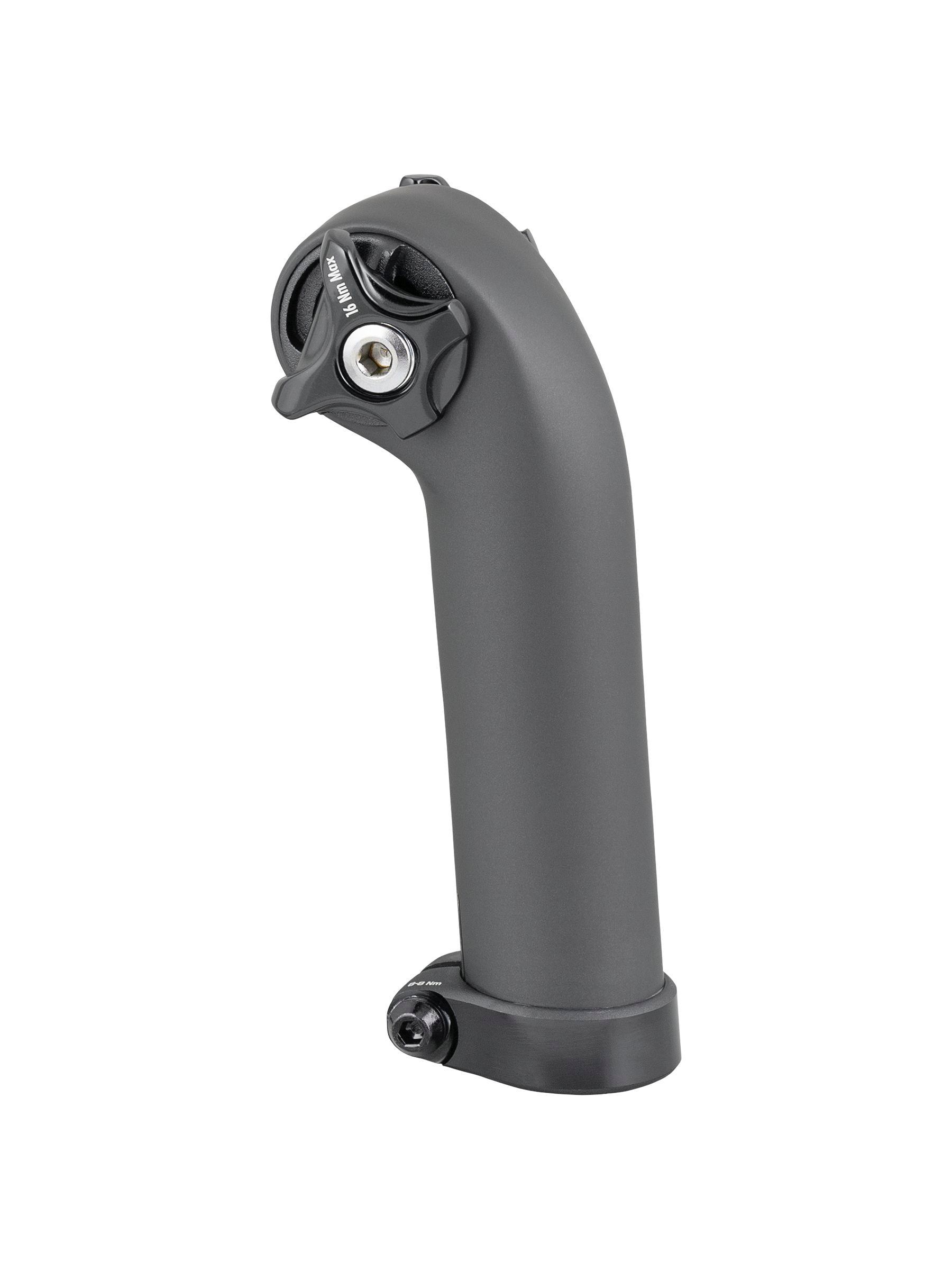 Trek matte carbon seat mast cap with 7mm round clamp ears, onyx carbon finish, designed for bike components.