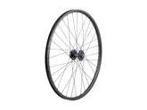 Bontrager 26-inch MTB wheel with Schrader valve and 6-bolt disc brake mount, suitable for mountain biking components.