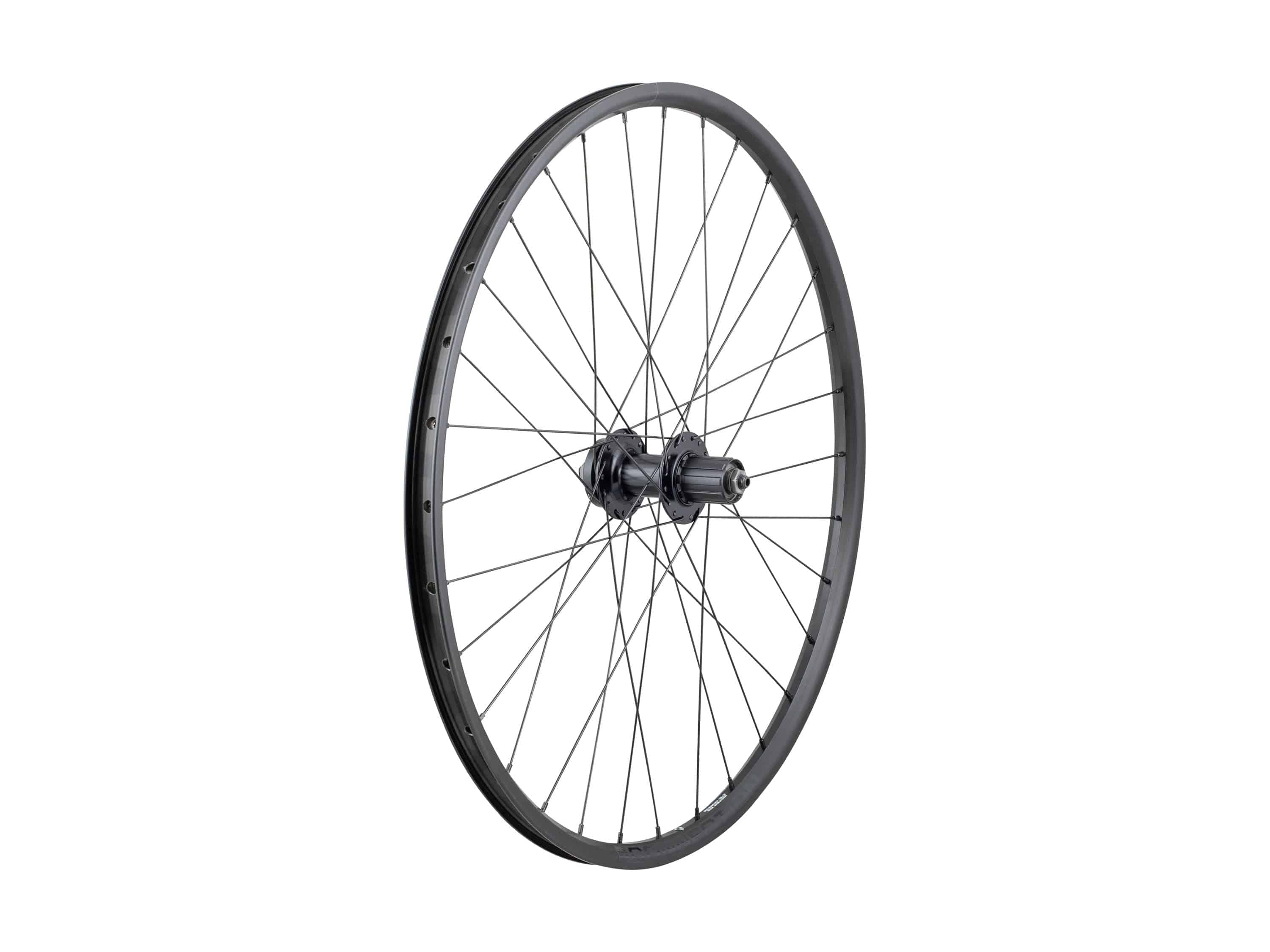Bontrager 26-inch MTB wheel with Schrader valve and 6-bolt disc brake compatible, designed for mountain biking components.