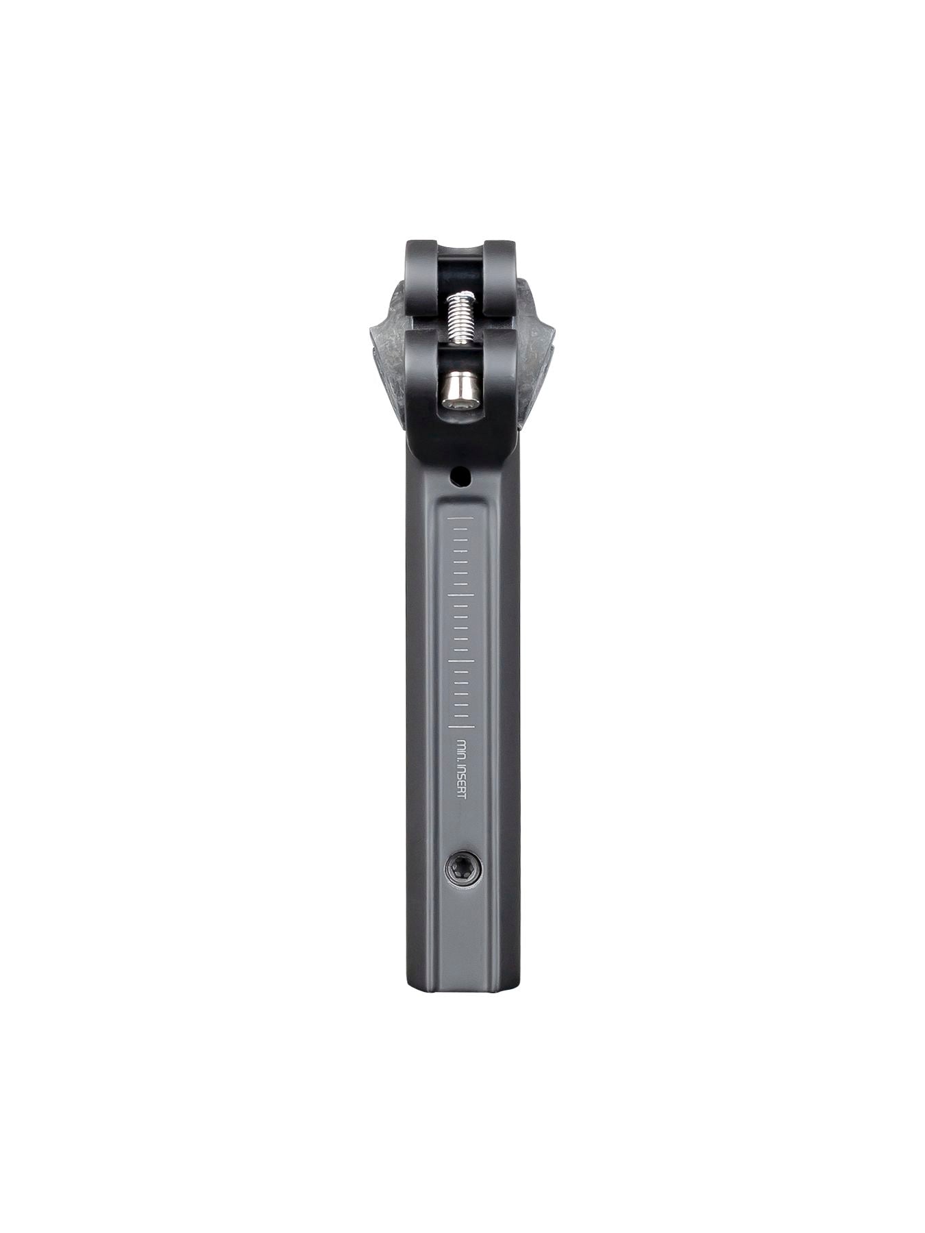 Trek Domane MKIII bike seatpost with matte color match internal mast caps, showcasing sleek component design and finish.