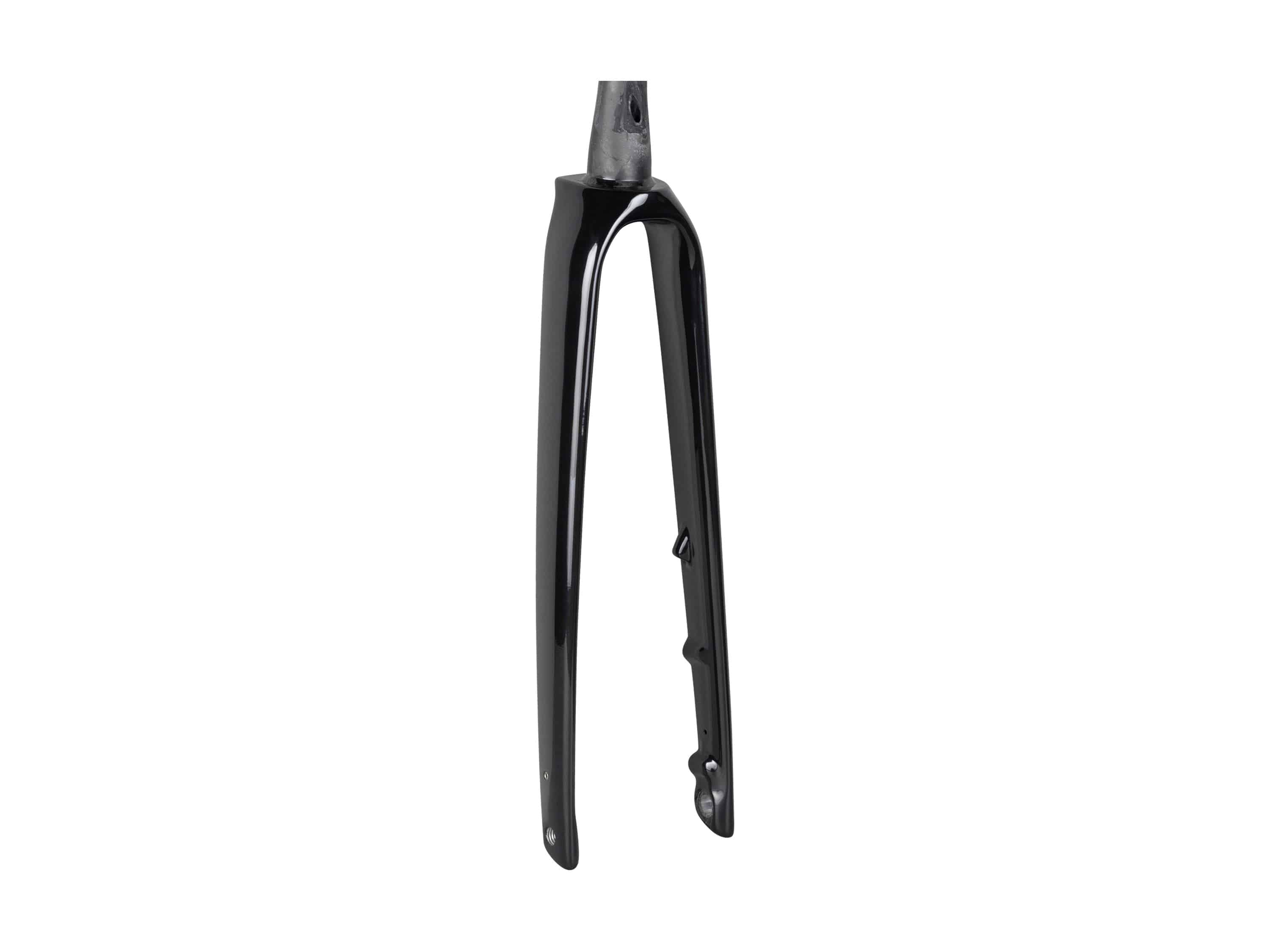 Trek Domane SL 5 road bike forks, lightweight components with precise steering and stability for Trek road bicycles.