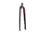 Trek Domane SL 5 road bike forks, lightweight components designed for precise steering and stability.