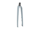 Trek Domane SL 5 road bike forks, lightweight carbon components for precise steering and stability during rides.
