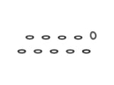 Set of 10 Bontrager bike frame flat washers, durable spacers for bike assembly, shown in a close-up of the components.