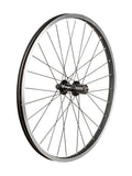 Trek Kids 24-inch bike wheel with 28 holes, durable alloy rim, compatible with rim brakes, suitable for children's bicycles.