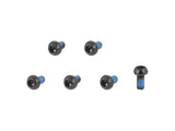 Six Bontrager M5x0.8 button head cap screws for bike frame components, shown in a pack on a white background.