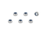 Black Trek Bontrager M5 x 8mm locknut for bike components, securing parts with a snug fit and durable design.
