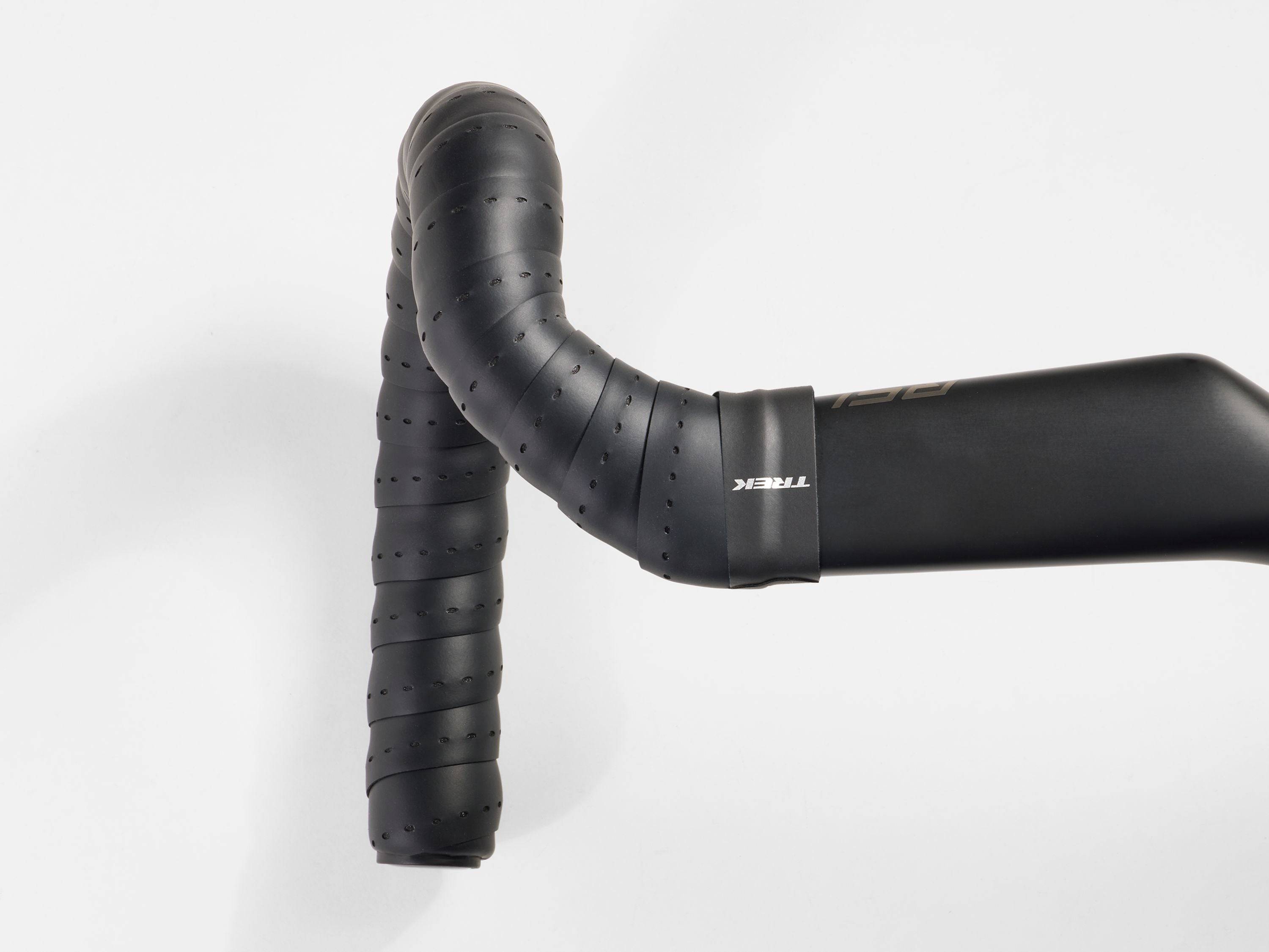 Trek Perf Line handlebar tape set for cycling, showing durable, comfortable black tape wrapped around road bike handlebars.