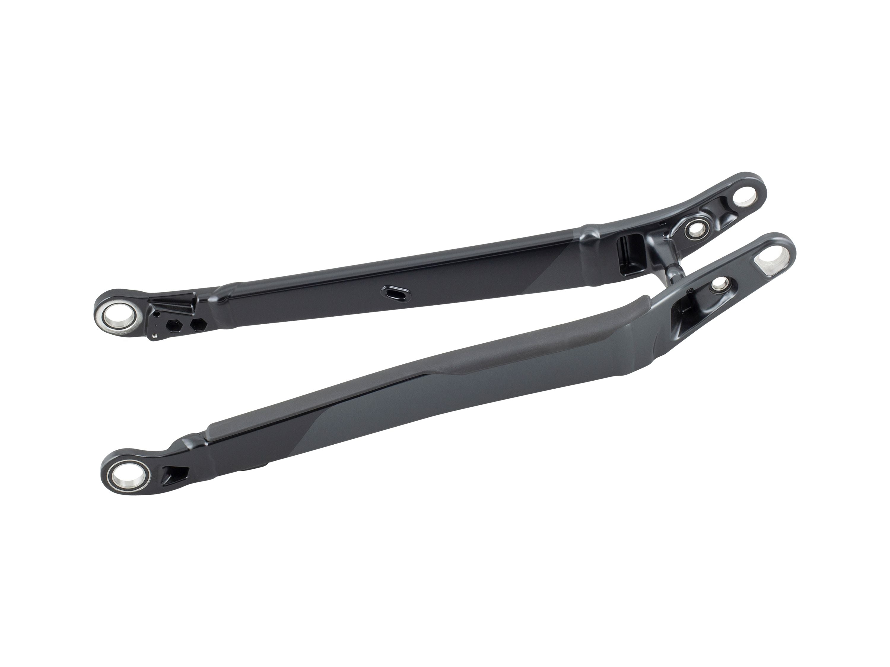 Trek 2023 Powerfly FS paint match chainstays, bicycle frame replacement parts in black with Trek branding.