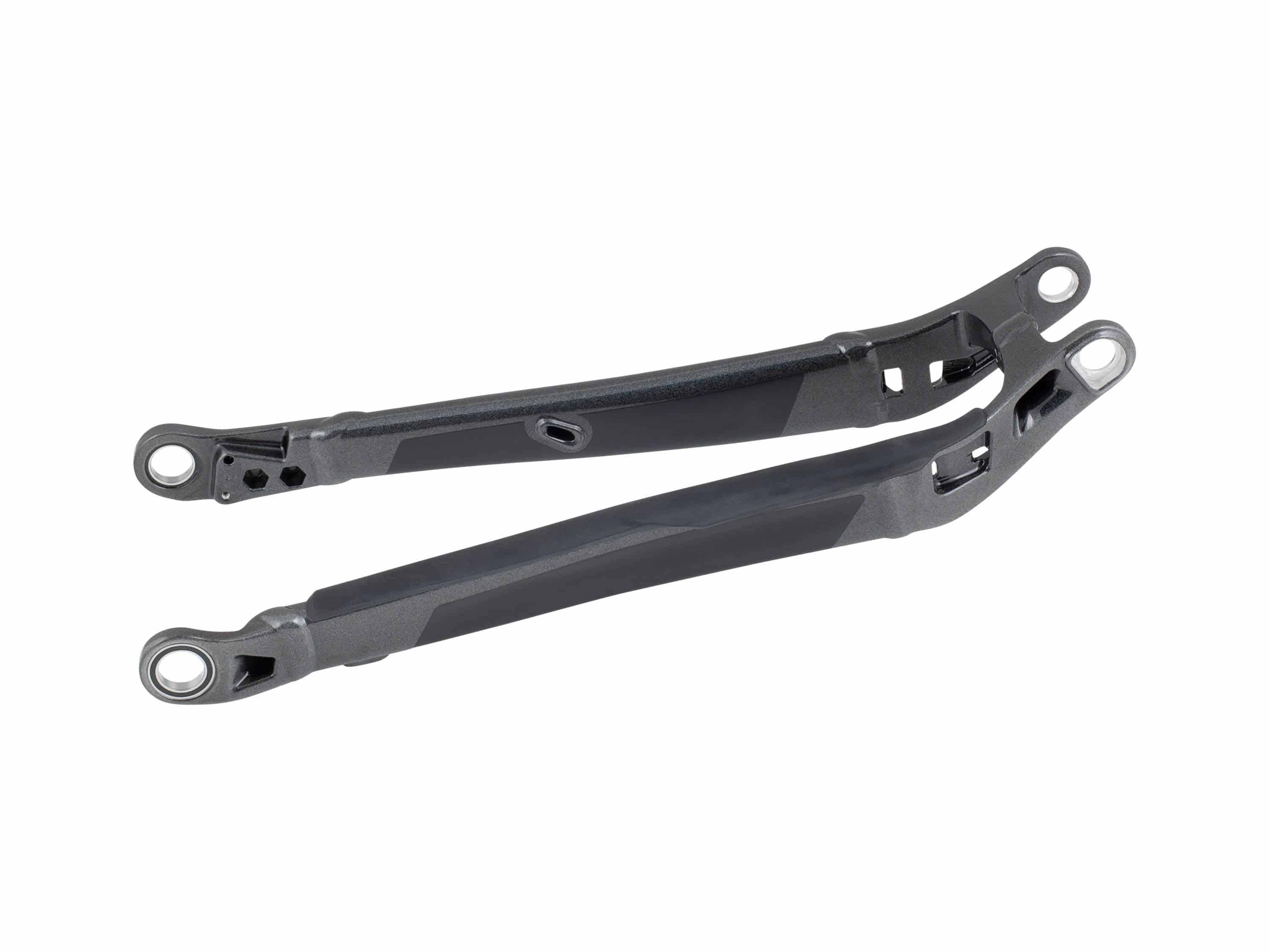 Trek 2023 Rail 29 aluminum paint match chainstays for frame replacement, with a sleek black finish and precise fit.