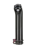Bontrager round carbon seatpost mast cap with 10mm ears for Trek bikes, close-up view of the component on a bicycle.