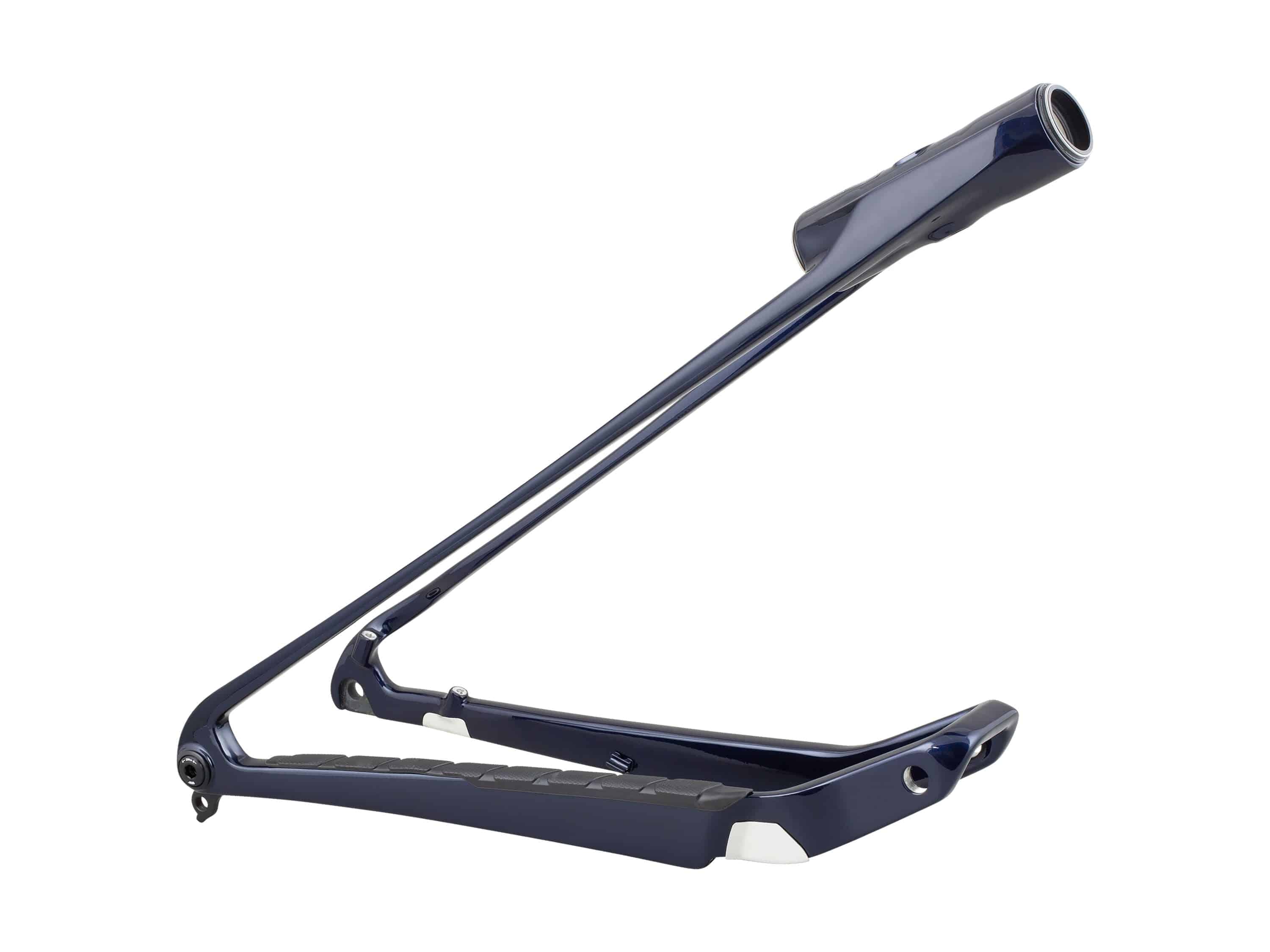 Trek Supercaliber 29 large swingarm assembly for mountain bike suspension, shown in close-up detail.