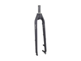 Trek Verve Disc 2024 aluminum threadless rigid fork for road bikes, showing the sleek, lightweight bike component with mounting points.