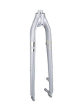 Trek Verve 2021 aluminum 700c disc brake forks for road bikes, with sleek silver finish and disc brake mounts.