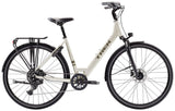 Trek Verve Lowstep hybrid bike with Shimano CUES drivetrain, featuring a step-through frame and 26-inch wheels.