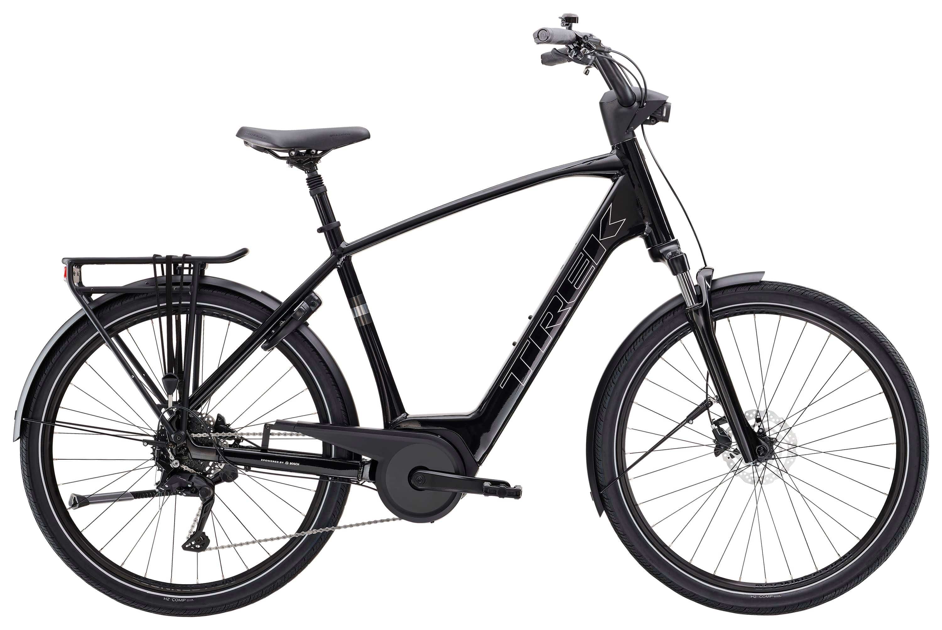Trek Verve+ 2 Gen 3 2025 electric hybrid bike for men, featuring a comfortable frame and versatile design.