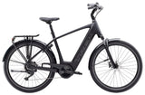 Trek Verve+ 3 electric hybrid bike for men with Bosch pedal-assist and smart connectivity, shown in a side view.