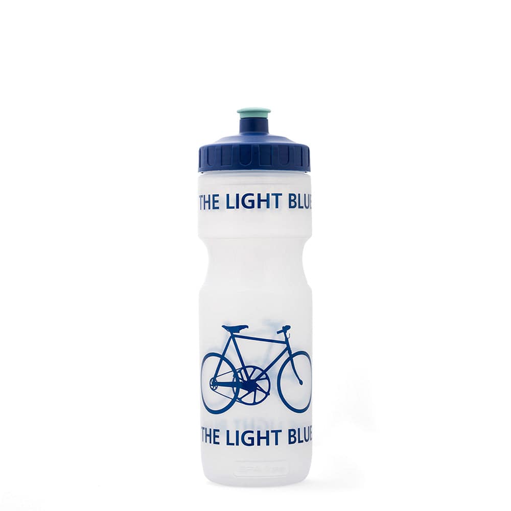 Light Blue BPA-free leak-proof sports water bottles in 600ml and 800ml sizes, featuring the Light Blue Bottles logo.