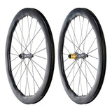 Princeton CarbonWorks Dual 5550 Evolution Tactic hubs wheelset with tubeless-ready carbon wheels for high-performance cycling.