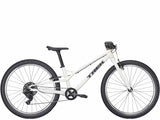 Trek Wahoo 24 Path kids' mountain bike with lightweight frame and kid-friendly trigger shifters, suitable for trail riding.