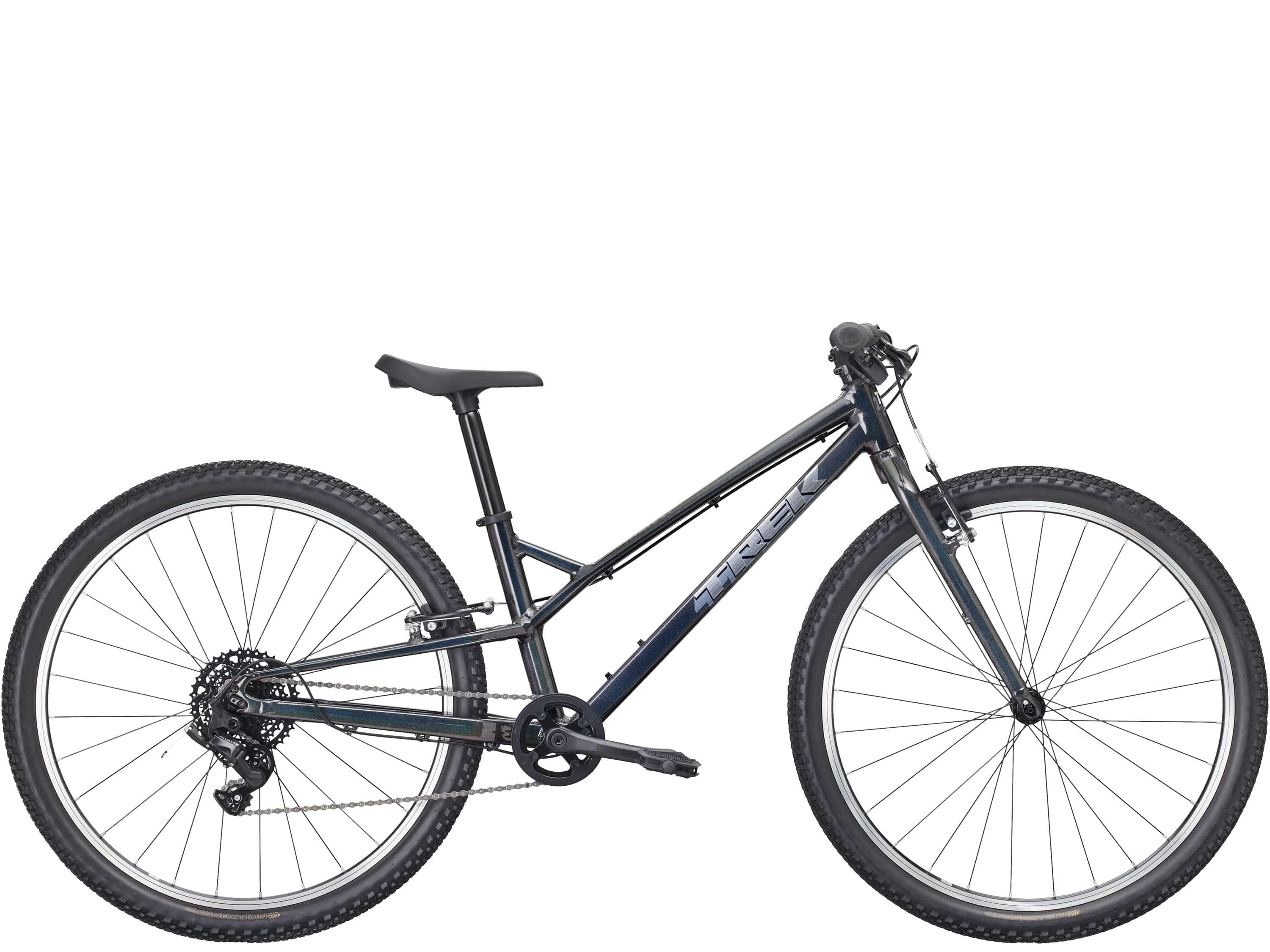 Trek Wahoo 26-inch mountain bike with kid-friendly trigger shifters, suitable for beginner riders, off-road biking adventure.