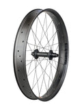 Black Bontrager Wampa TLR Disc MTB wheel 27.5-inch tubeless-ready mountain bike component with disc brake compatibility.