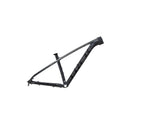 Trek X-Caliber MTB frameset with internal cable routing and rear rack mounts, black and silver, ready for bike assembly
