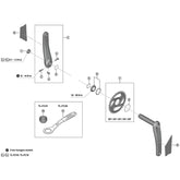 Shimano Spares FCM8200 left hand crank arm unit with protection sticker