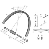 Shimano Spares WH-M9200-TL-F15-B-29 hub axle