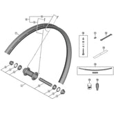 Shimano Spares WH-M8200-TL-F15-B-29 spoke and nipple, 298 mm