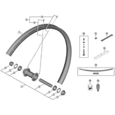 Shimano Spares WH-M8200-TL-F15-B-275 spoke and nipple, 279 mm