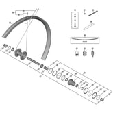Shimano Spares WH-M8200-TL-R12-B-275 spoke and nipple, 278 mm