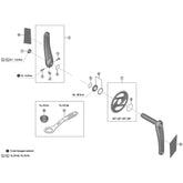 Shimano Spares FC-M9220 left hand crank arm unit with protection sticker