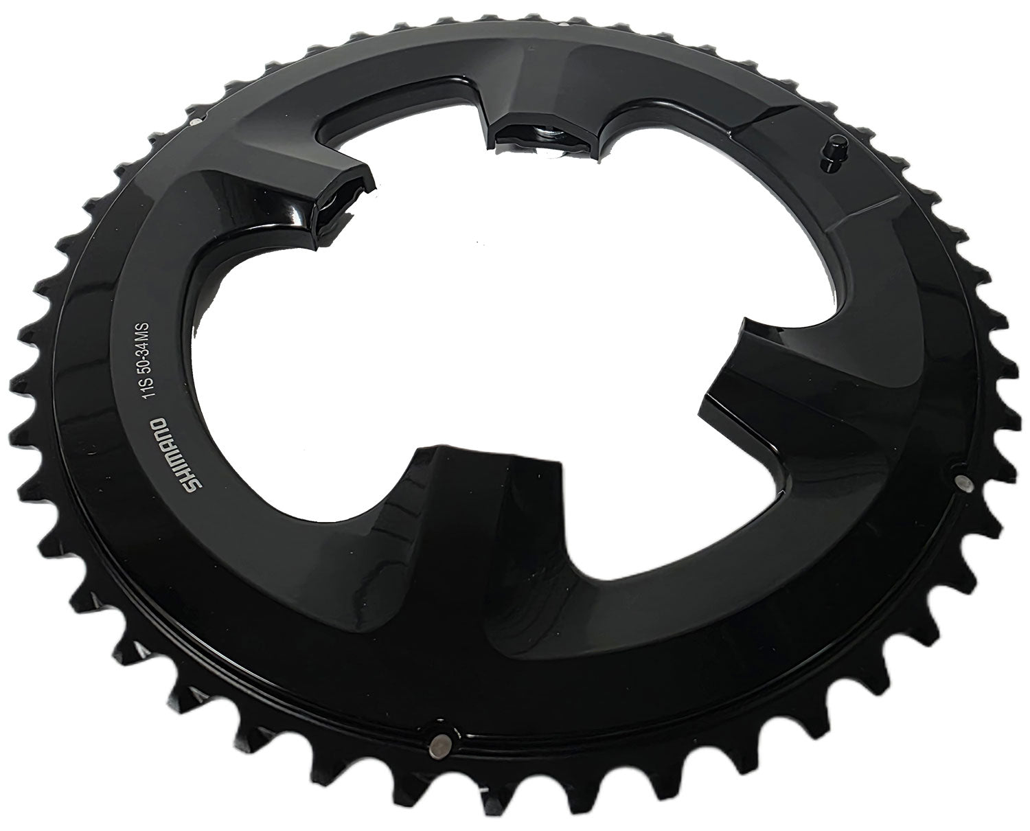 Shimano FC-RS510 50-tooth outer chainring for 11-speed road bike cranksets, featuring durable components for Shimano Non-Series Road bikes.