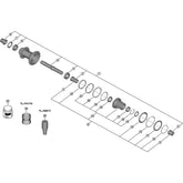 Shimano Spares WH-M9220-TL-R12-B29 complete hub axle