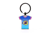 Global Cycling Club Z Peugeot aluminium keyring featuring cycling memorabilia design, ideal as a cycling gift accessory.