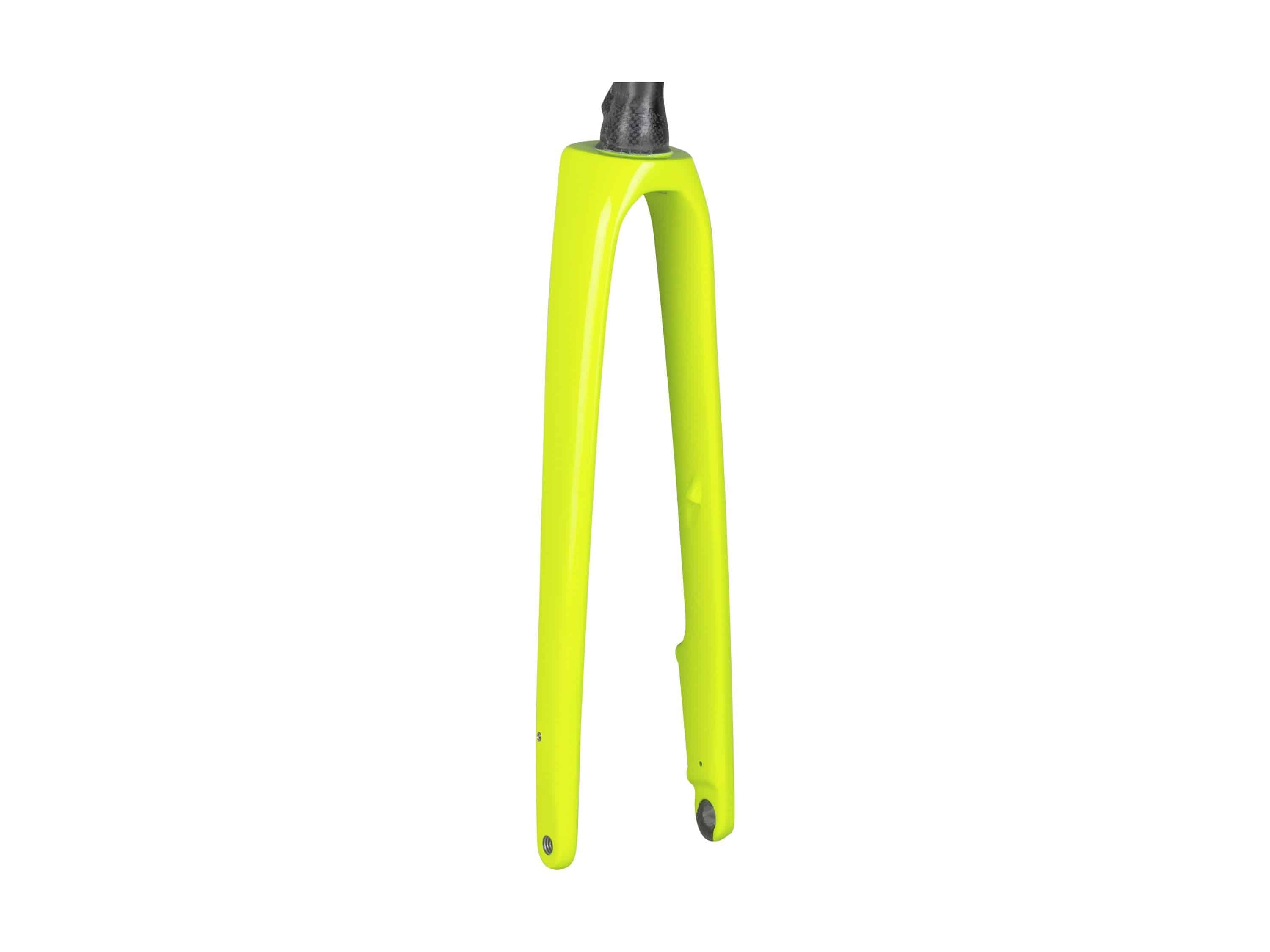Trek Domane SLR rigid fork for road cycling, showcasing sleek carbon design and precise steering features.
