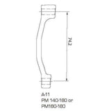 TRP P17 Post Mount Adapter with 17mm rotor upgrade and mounting hardware for bicycle brake systems.