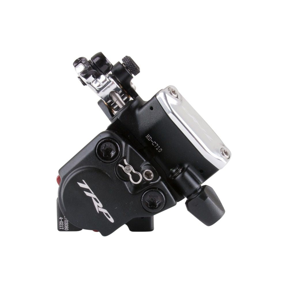 TRP HY-RD hydraulic caliper brakes for road and cyclocross bikes, compatible with Shimano and SRAM, shown on bike components.