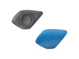Trek Boone 6 rear IsoSpeed cover in metallic blue for e-bike seat tube, showcasing bike component detail.