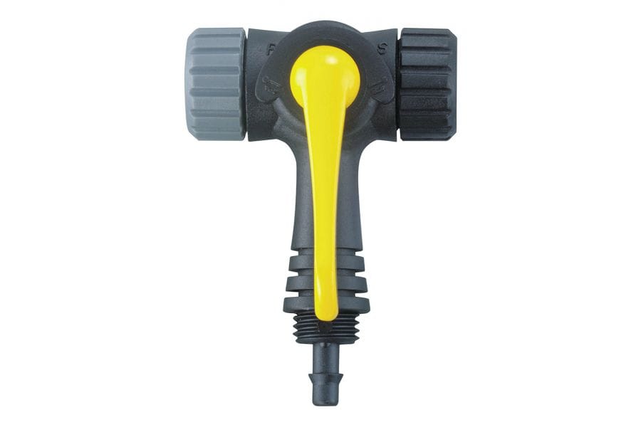 Black Topeak Twinhead replacement pump head for Presta and Schrader valves, compatible with bicycle pump accessories.