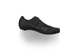 Fizik R2 Vento Aeroweave road cycling shoes with Powerstrap closure, featuring sleek black design and breathable fabric.